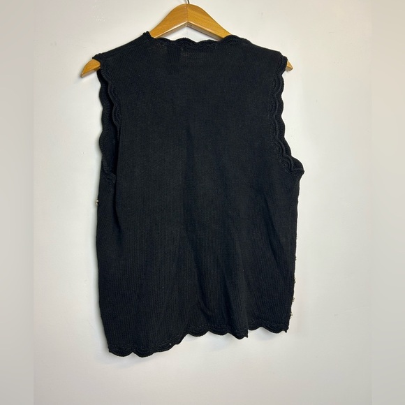 Eagle’s Eye VTG Y2K Knit Vest Beaded Angel Embroidery Ugly Sweater Christmas - Picture 2 of 12